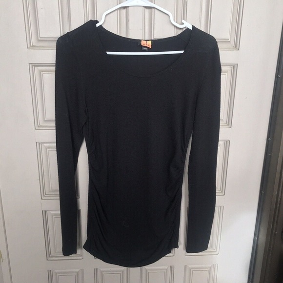 Ann Taylor Sweater SzS Lt Weight Ruched Sides Long Sleeves Tunic Length Used - Picture 10 of 11